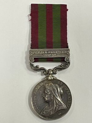 Медаль За военные заслуги. Великобритания. За службу в индийских колониях. С планкой за 