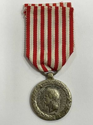 Медаль участника итальянских походов Наполеона III. 1859 год. Серебро.