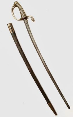 Сабля детская середина 19 века. 
Длина общая 60 см. Длина клинка 45 см. 
Ширина клинка 1,5