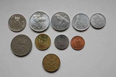 Комплект из 10 монет Малайзия, Индонезия