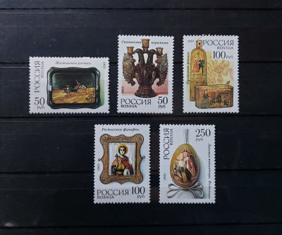 1993г. Декоративно-прикладное искусство России, серия. Состояние **. Кат. № 109-113