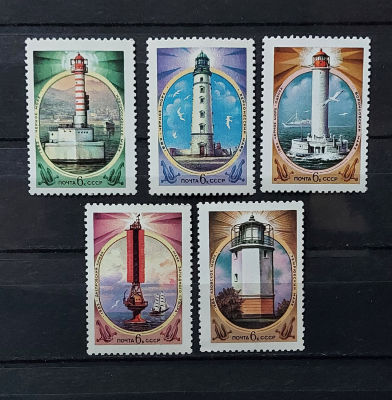 1982г. Маяки Черного и Азовского морей, серия. Состояние **. Кат № 5290-5294