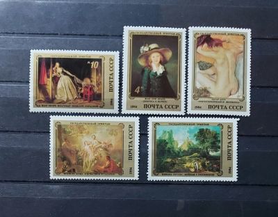 1984г. Эрмитаж. Французская живопись, серия. Состояние **. Кат. № 5504-5508