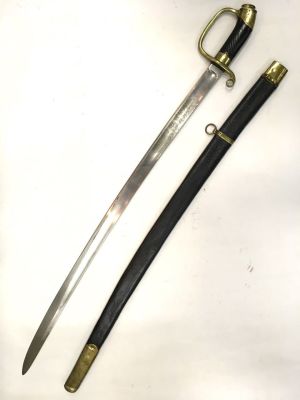 Шашка офицерская обр 1881 года. Длина общая 928 мм, клинок 787 мм ширина клинка 32 мм