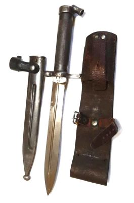 Штык к винтовке Маузер "Карл Густав" Швеция , 1896 год, редкая 2-я модель с клипсой на рукояти. 