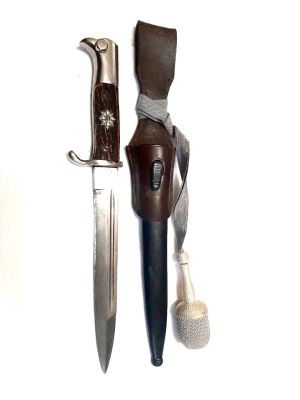 Штык парадный унтер-офицерский для ношения вне строя, мод.К98S Германия 1914/34 год. Обкладки 