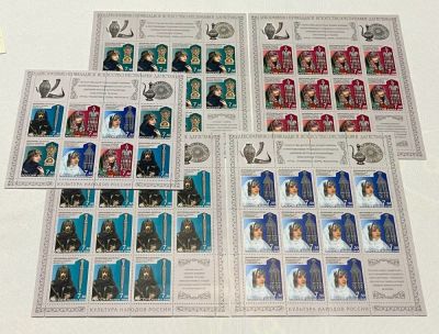 2008г. Искусство Дагестана, МЛ + компл. 4 листа. Состояние **. Кат. №1290-1293