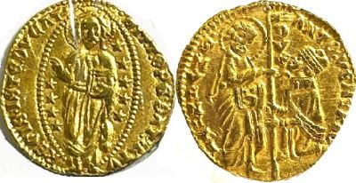 Цехин, Венеция, Антонио Веньеро 1382 - 1400 гг. золото 3,37 гр.