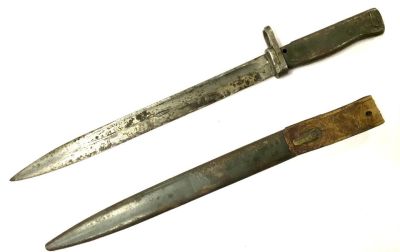 Эрзац штык периода Первой мировой войны 1914-1915 гг. Саксония. Клеймо на обухе. Сохранилась 