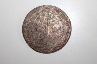 5 копеек Российская империя 1768 год ЕМ, медь . Период правления императрицы Екатерины II. 