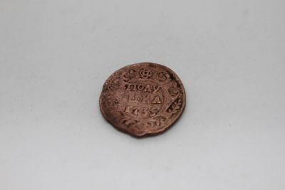 Полушка Российская империя 1735 год. Императирица Анна Иоановна . Медь.