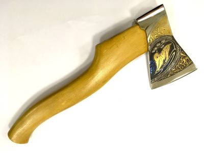 Топорик украшенный в технике травления, золочения и синего воронения по стали Златоуст 1973 
