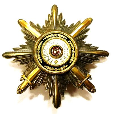 Звезда ордена Св. Станислава 1 степени с мечами. Бронза. Эмаль. Российская империя1916-1917 гг. 