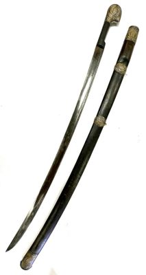 Шашка кавказского типа конец 19-начало 20 века. длина общая 938 мм, клинок 784 мм, ширина клинка 