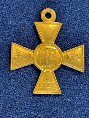 Георгиевский крест 2 степ. Желтый металл. Петроградский монетный двор. 1916-17 гг.