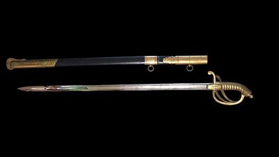 Сабля морская. Золотое оружие. За храбрость. Экспертиза: Тихомирова Е.В. Палаш морской, образца 