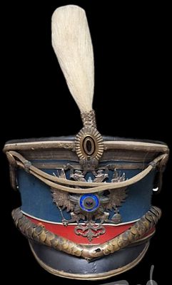 Парадный кивер старшего адъютанта Штаба Гвардии Санкт-Петербургского военного корпуса. Парадный 