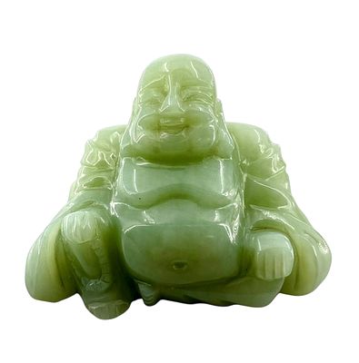 Статуэтка Хотея. Нефрит, резьба. Китай. XX в. Высота 7 см, длина основания 11 см Вес - 368,8 гр.