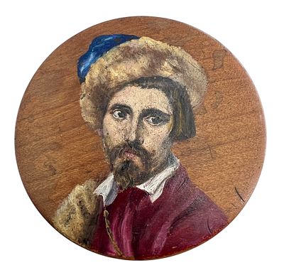 Деревянная русская коллекционная шкатулка-табакерка. Россия, XIX в. Деревянная русская 