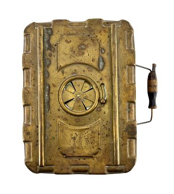 Портативная конфорка (обогреватель). Латунь, дерево. Фирма GIRODON & MONTET, г. Лион. Франция 