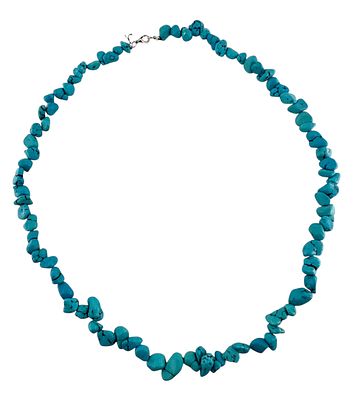 Ожерелье из бирюзовых бусин. Длина 82 см.