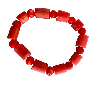 Браслет из красного коралла. Длина 20 см.