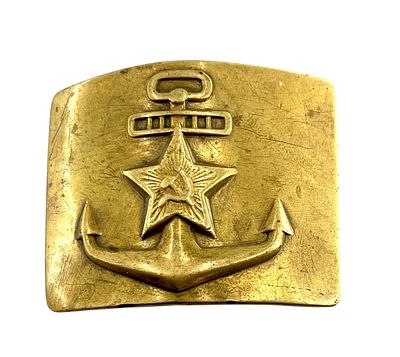 Пряжка ременная, Военно-морской флот СССР. СССР. Вторая половина XX в. Размеры - 5х6,5 см