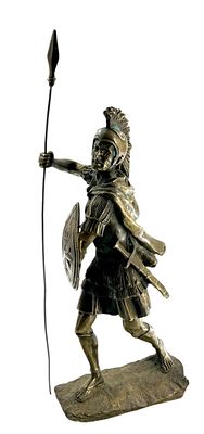 Бронзовая фигура римского гладиатора и спартанского воина. Бронза, литьё. Высота 48 см 