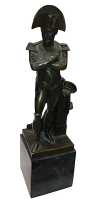 Бронзовая фигура - Наполеон Бонапарт. Бронза, литьё, камень. Высота 30 см. Вес 2,64 кг.