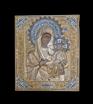 Икона Смоленска Божья Матерь. Россия 19 век. Икона Смоленска Божья Матерь. Россия 19 век. 