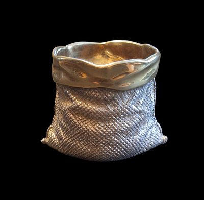 Солонка, Россия, 19 век, серебро 84. Серебряная, золочёная солонка, царской России, Москва 19 