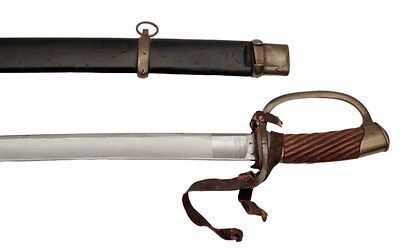 Russian Imperial Dragoon Shashka M 1881-1909. Slightly curved single edged blade with fullers on 