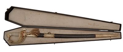 Cased Royal Naval Pipeback Presentation Sword 1827 Pattern presented to Vice-Admiral Edoardo 
