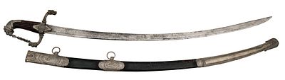 A French Saber for Staff Officers of the First Empire (Sabre &agrave; la Marengo type). Slightly-curved 