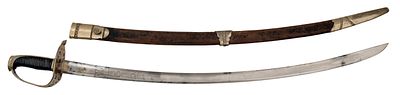 Magnificent saber for a senior infantry officer, Bavaria. Slightly curved blade, grooved on both 