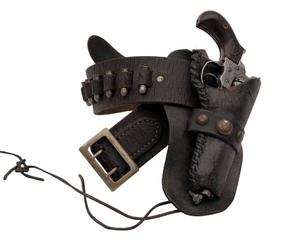 Colt Thunderer Model 1877 DA Revolver with Holster and Belt. Serial no. 52889 [frame 