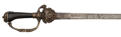 A Hunting Hanger. Straight, single-edged blade with narrow back grooves on both sides and a 