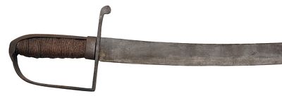 Sabre similar to the Austrian Hussar sabre, M1803. Worn blade with signs of corrosion; iron 