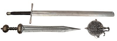 Executioner's Sword. Double-edged blade with triple perforation at the point and symbols of 