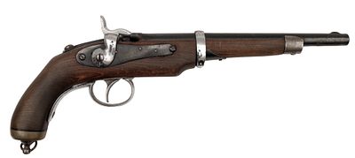 Percussion Pistol (modern replica). Pistol with a modified percussion lock, 20th century, length 