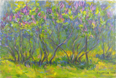 Федотов Сергей Геннадьевич, "Сирень цветет". 2000 г. Холст, масло. . Размеры: 40х60 см (по 