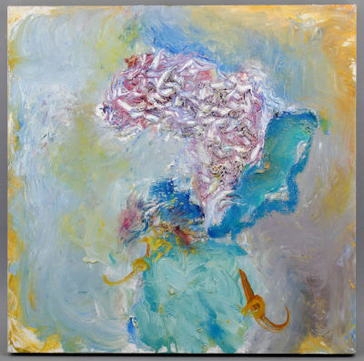 Федотов Сергей Геннадьевич. &laquo;Цветы&raquo;, 2005 г. Холст, масло. Размеры: 50 х 50 см. 
Подпись: 