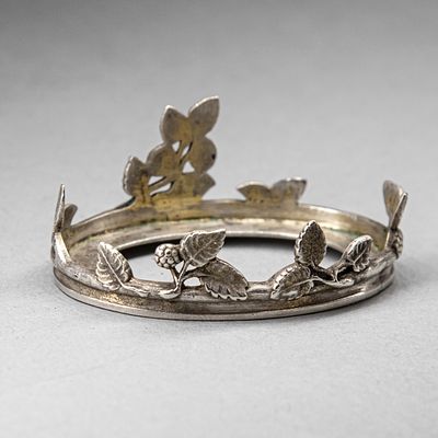 [Редкость] Основание для солонки "Малина". Фаберже. Россия, 1908 - 1917 гг. Серебро 84 пр., стекло.