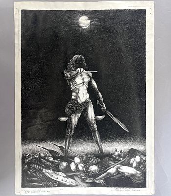 Картина "And Justice for All ", Metallica. Бумага, тушь. Артин Бербери, 1992 г. Артин Бербери 