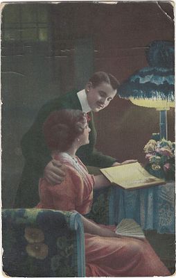 Пара с альбомом. Всемирный почтовый союз. Россия. Открытое письмо. R&K L. Serie 2113. Штамп от 