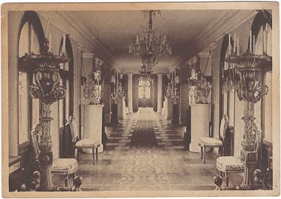 Музей-усадьба "Останкино". Проходная галерея в "репетиционную 1792-4 гг. Почтовая карточка. 