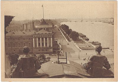 Ленинград. Вид на набережную Красного флота с Крыши Дворца Искусств (б. Зимний). Москва. ГИЗ 