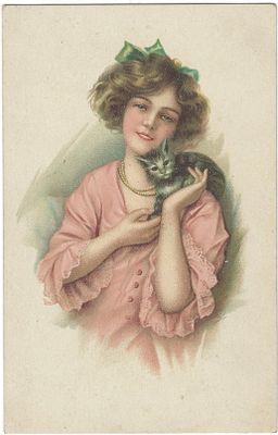 Девушка с кошкой. H&S B.