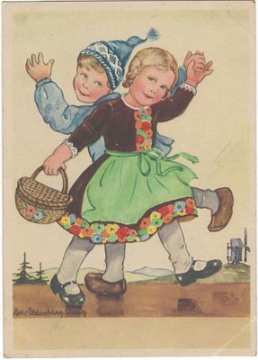 Танцующие дети. Карл Варнеке, Галле (Залле) №1055.