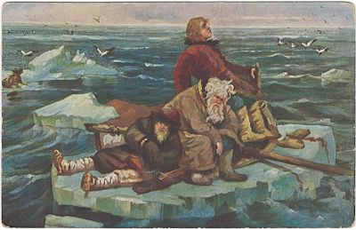 В.М. Васнецов. На льдине. Копии с картин русских галлерей. Изд. акц. о-ва Гранберг. Почтовая 